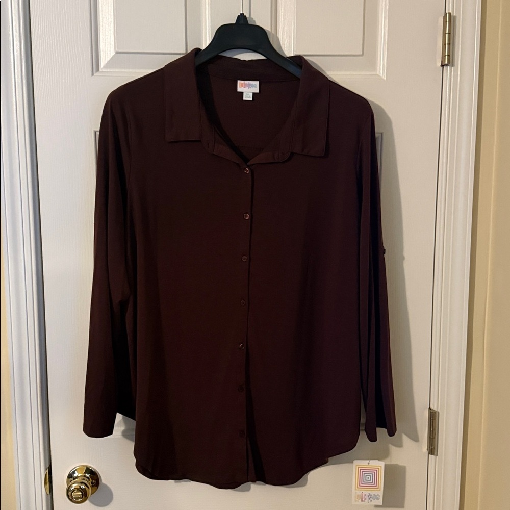 NWT Chocolate Brown LuLaRoe 2XL Valentina